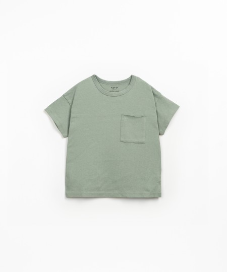 Short-sleeved t-shirt in a blend of organic cotton and recycled cotton