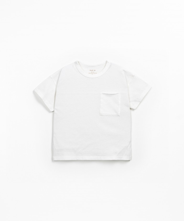 Camiseta de manga corta en mezcla de algodn orgnico y algodn reciclado