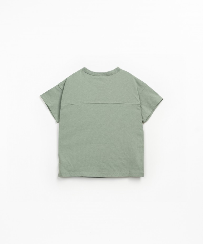 T-shirt a manica corta in misto cotone biologico e cotone riciclato