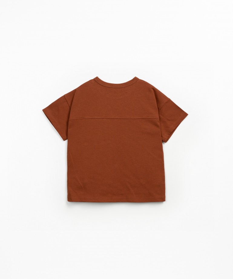 T-shirt a maniche corte in misto cotone biologico e cotone riciclato