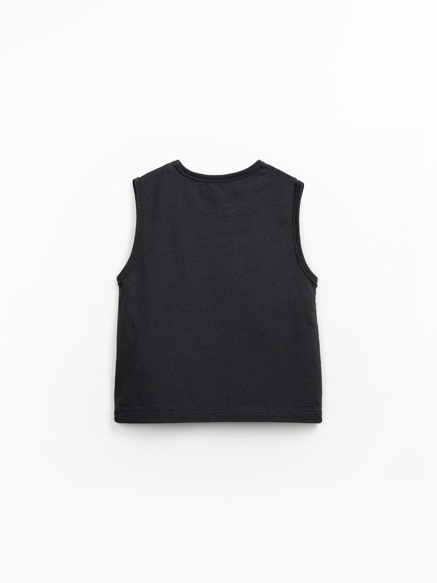 T-shirt senza maniche con miscela di fibre riciclate e fibre organiche