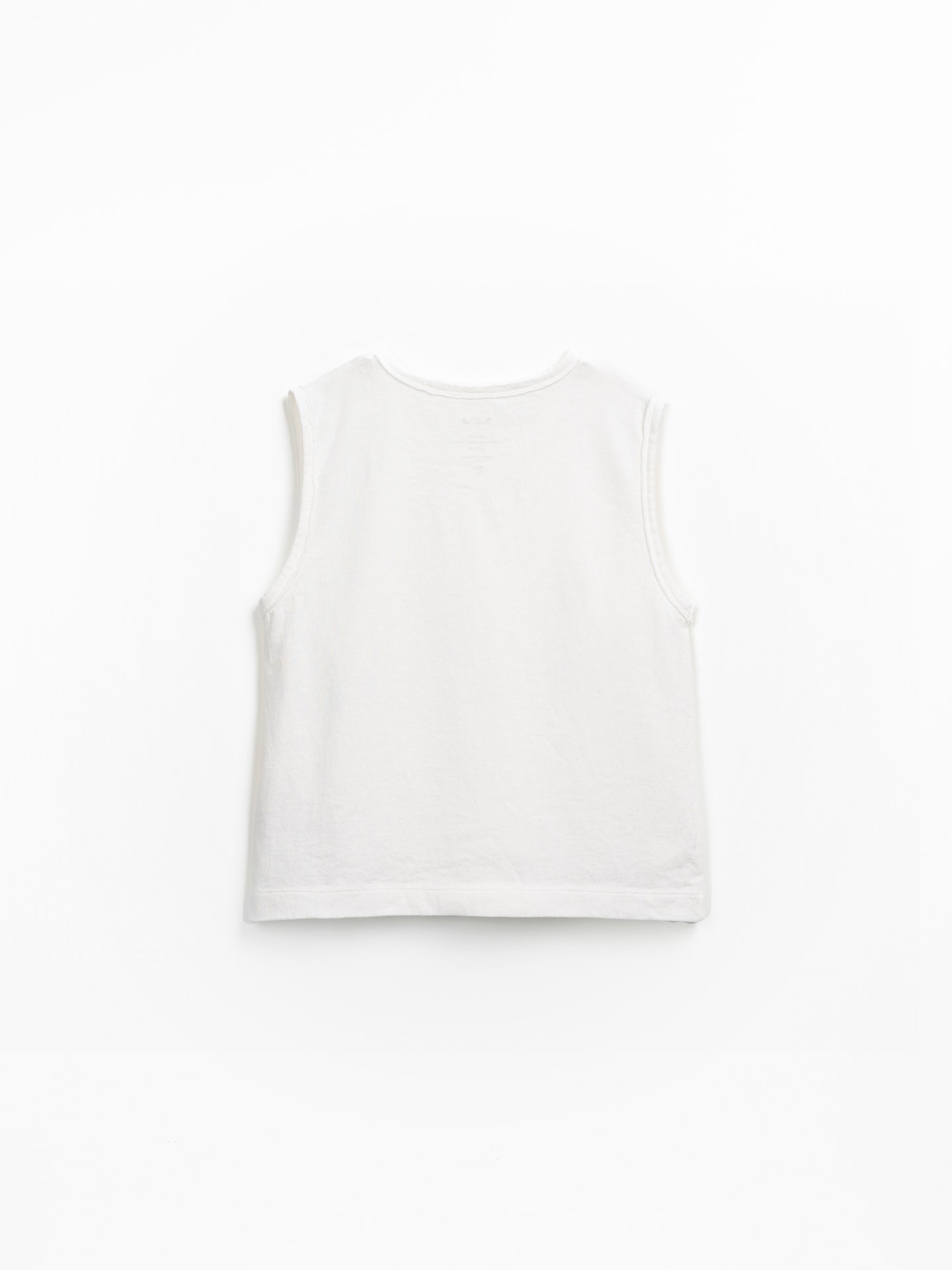 T-shirt senza maniche con miscela di fibre riciclate e fibre organiche