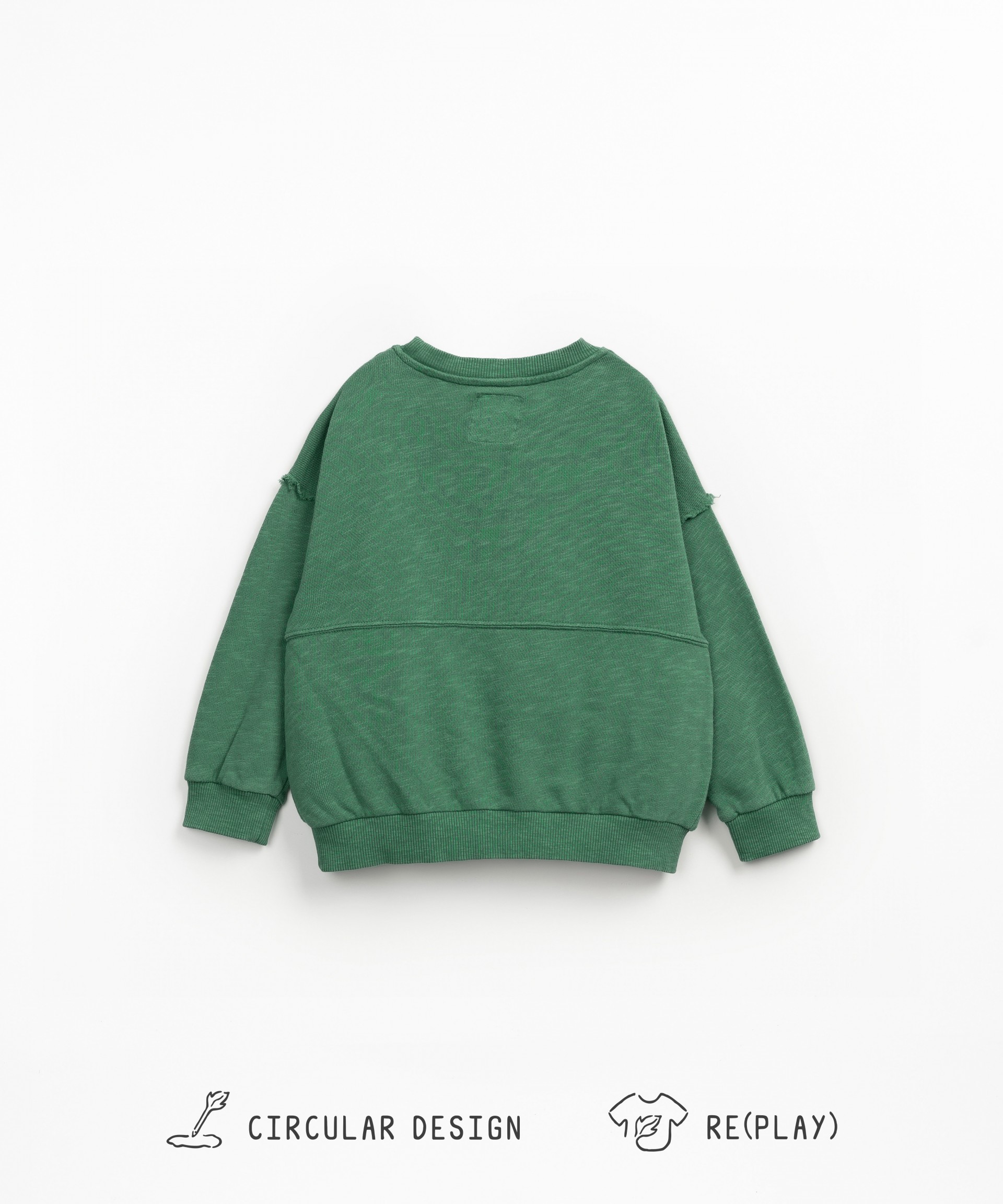 Sweatshirt with raw-cut details