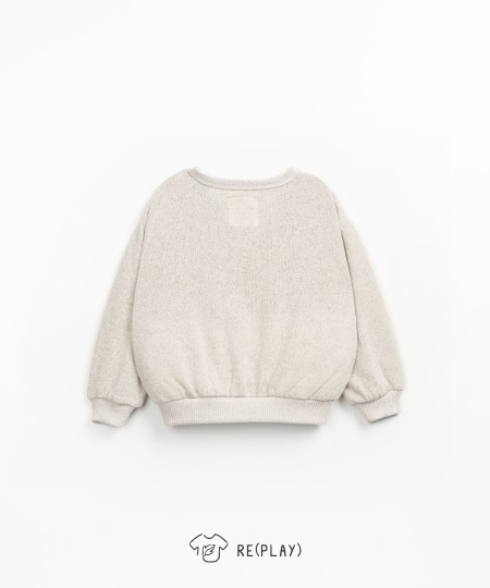 Casaco de malha com botões de coco