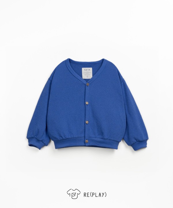 Casaco de malha com botões de coco