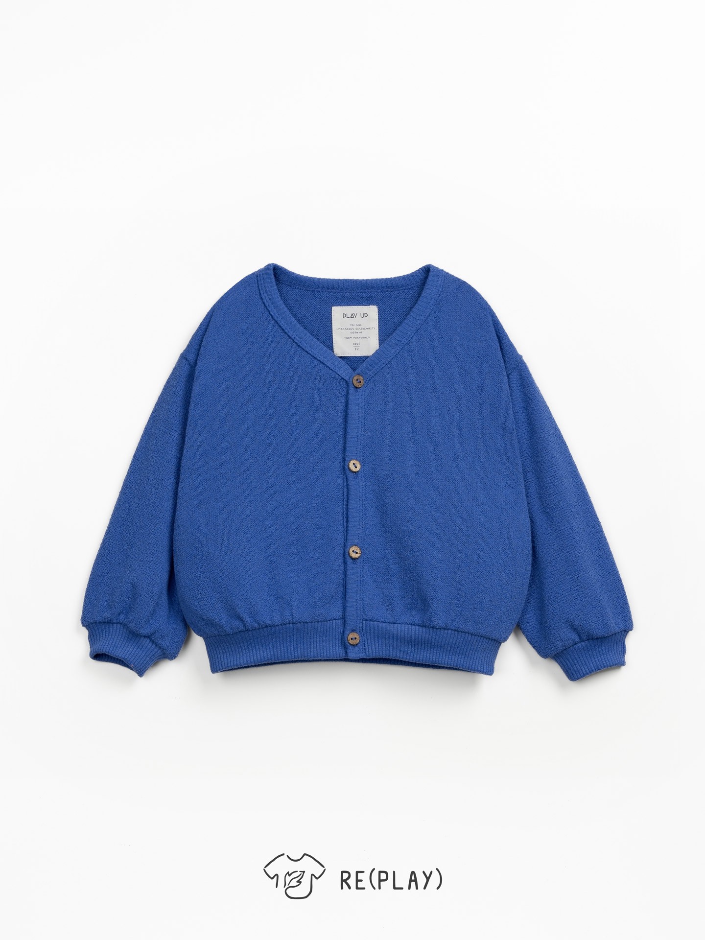 Casaco de malha com botões de coco