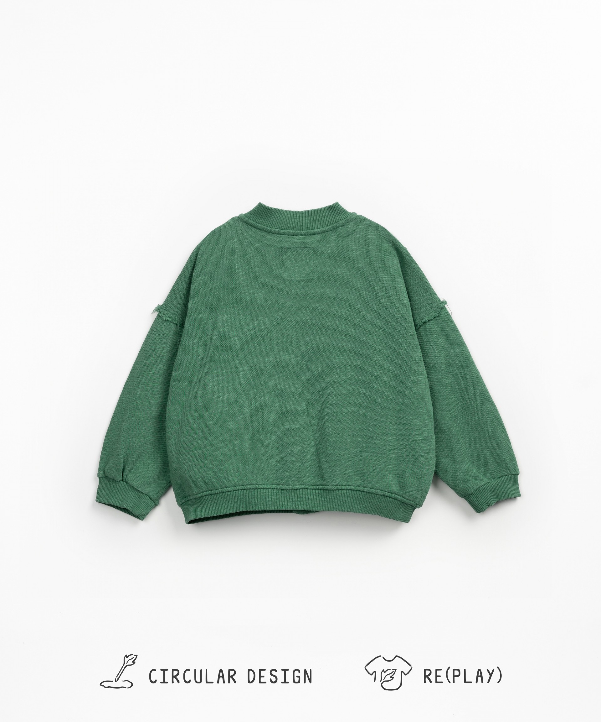 Knitted jacket with raw-cut details