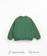 Knitted jacket with raw-cut details