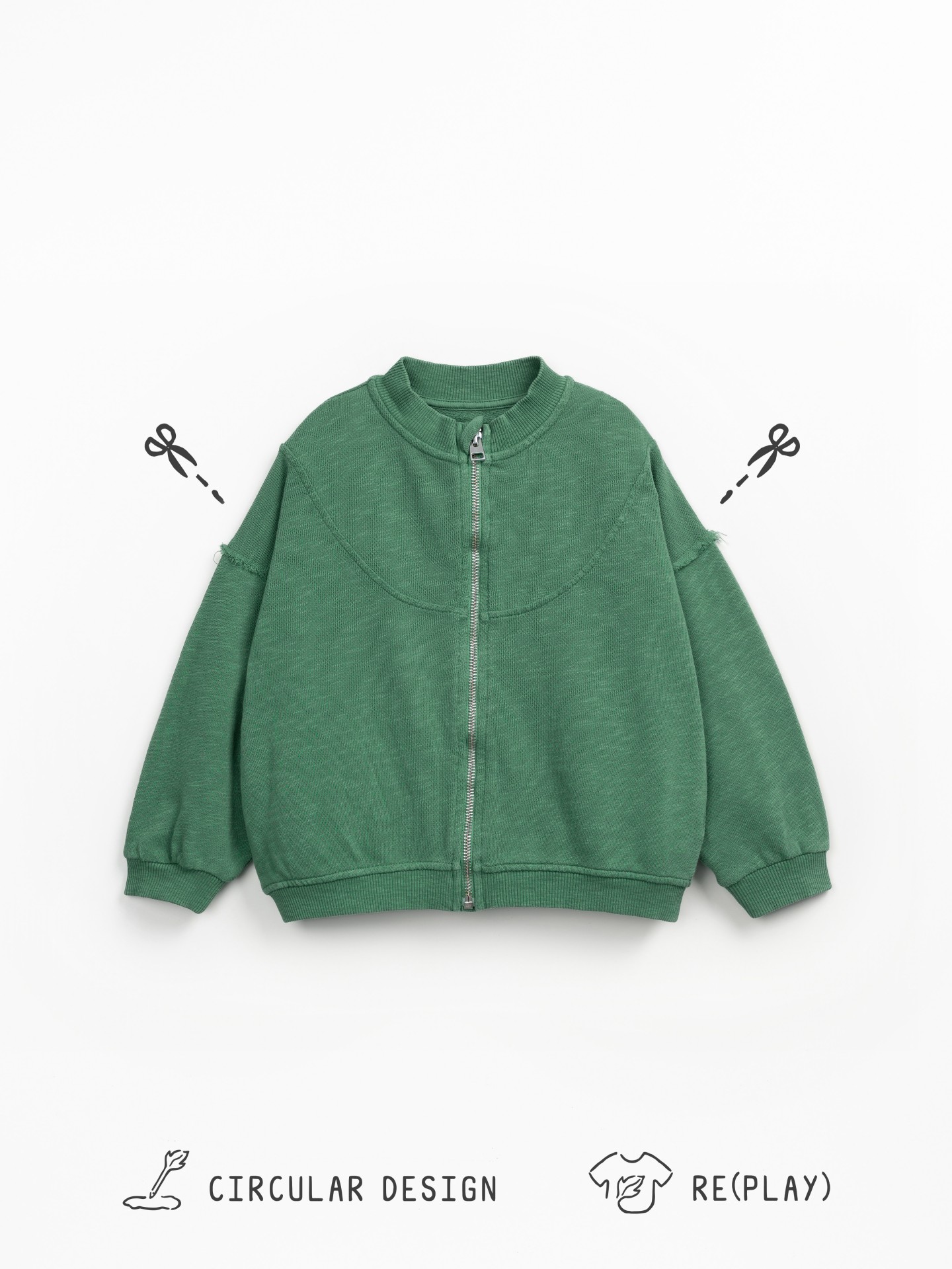 Jacket with zip closure