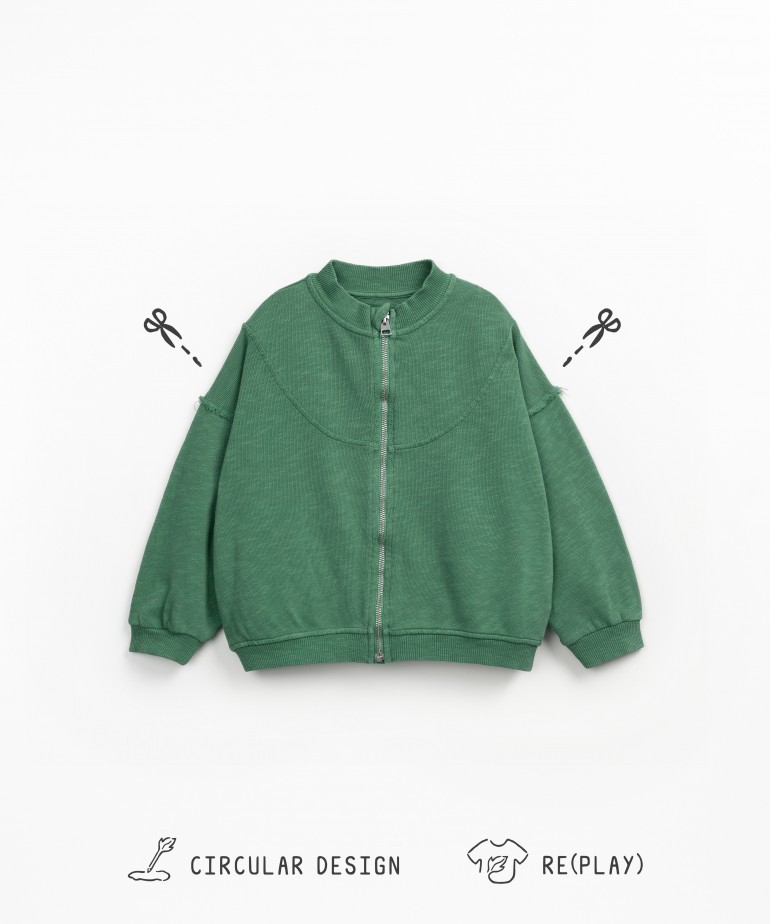 Organic cotton jacket with coconut buttons