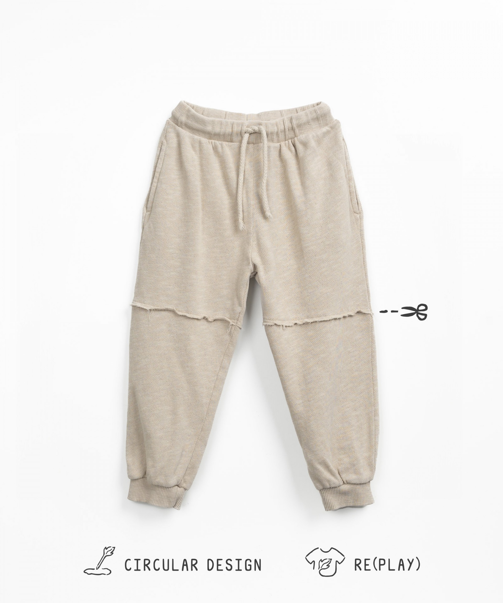 Jersey trousers with natural fibers