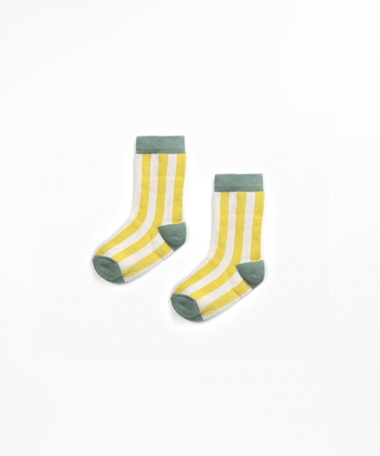 Calcetines de algodn orgnico y poliamida con estampado