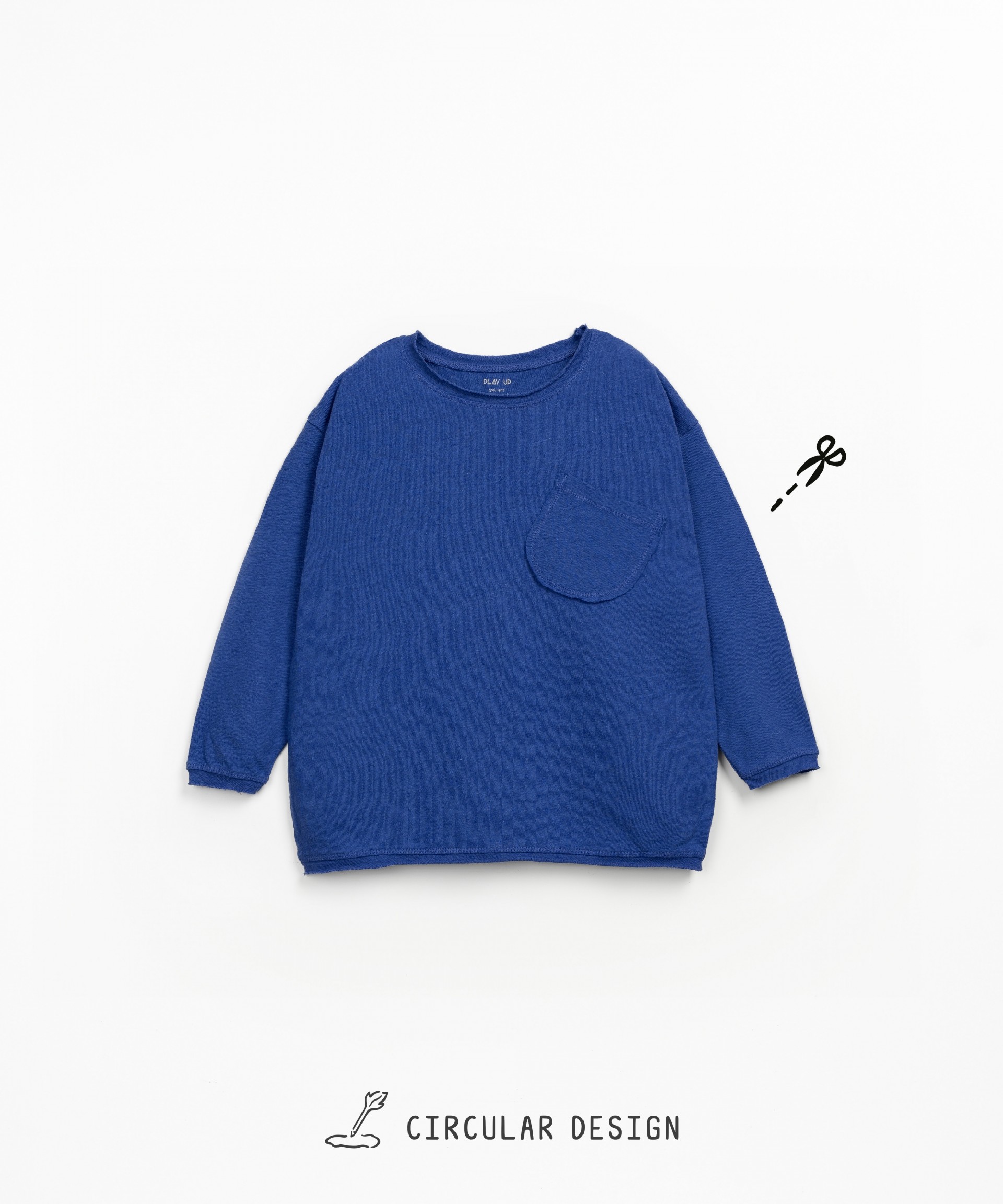 T-shirt with raw-edge details