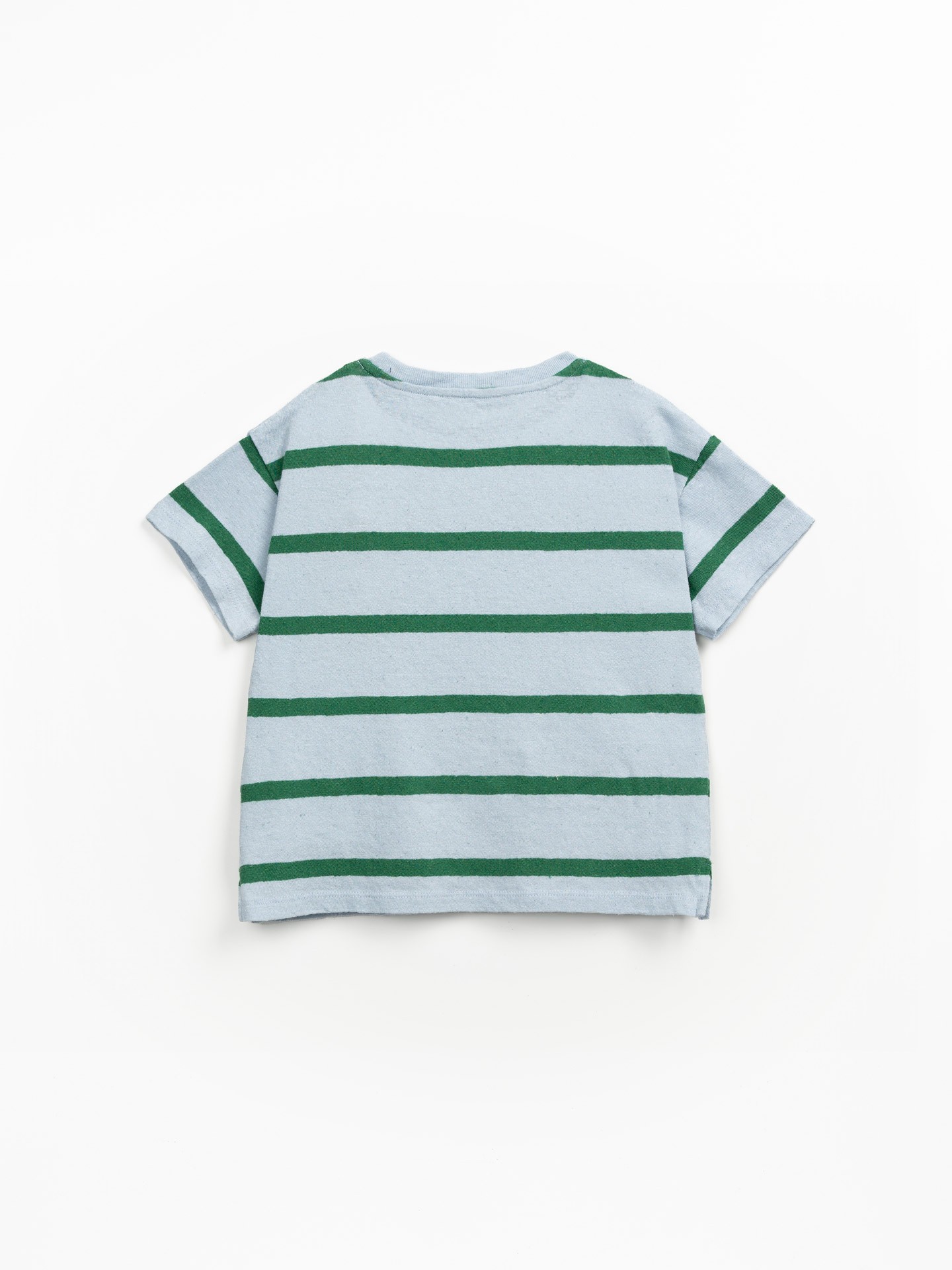 T-shirt à rayures en mélange de coton biologique et de lin