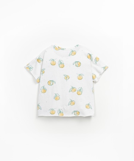 T-shirt misto cotone biologico e cotone riciclato con stampa