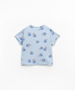 T-shirt with orange print