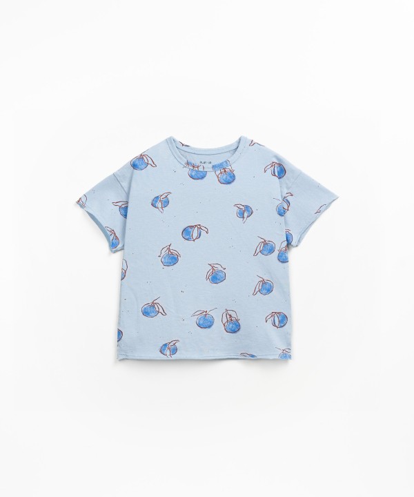 Camiseta mezcla de algodón orgánico y algodón reciclado con estampado