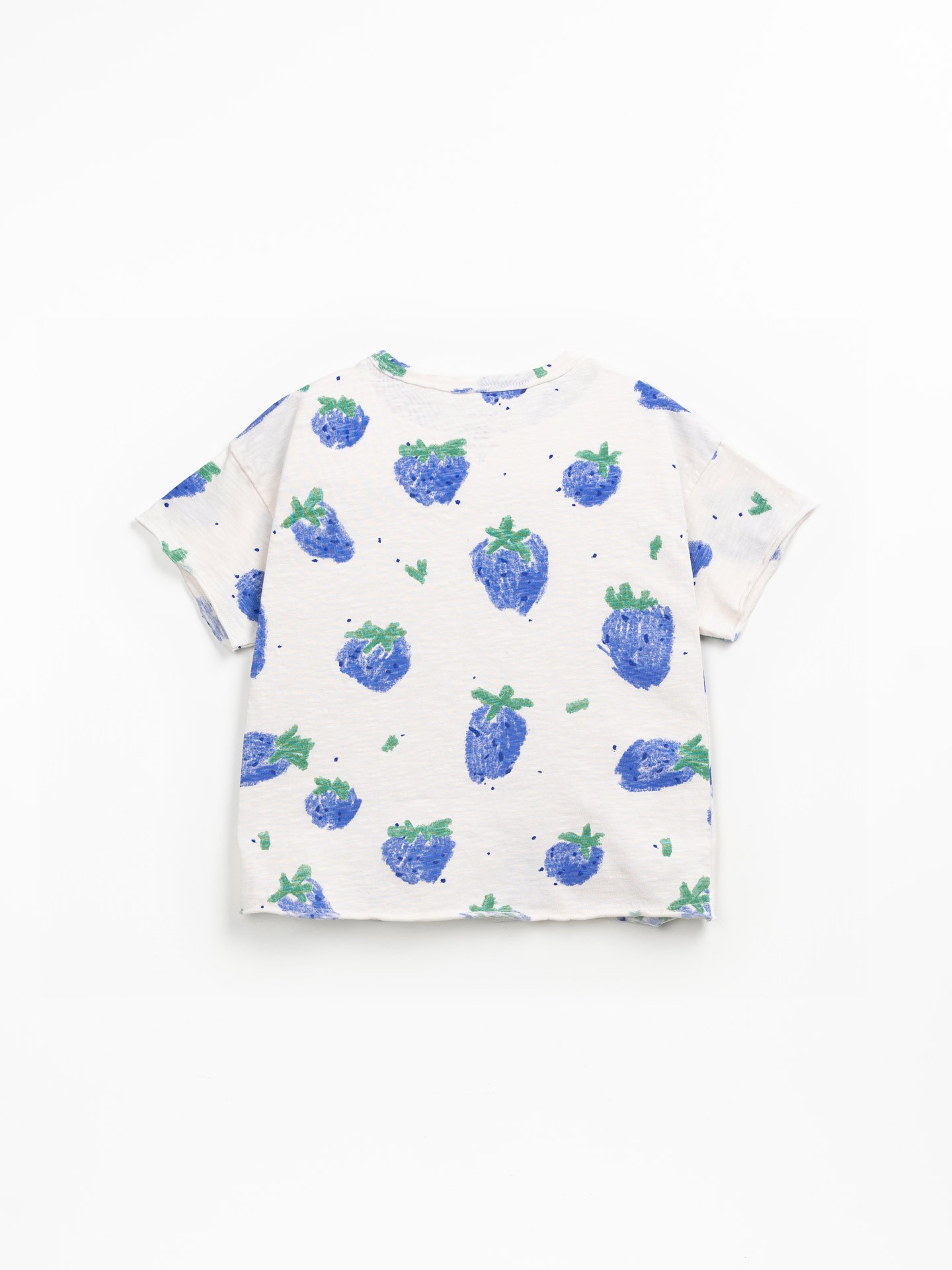 T-shirt en coton biologique avec imprimé de fraises