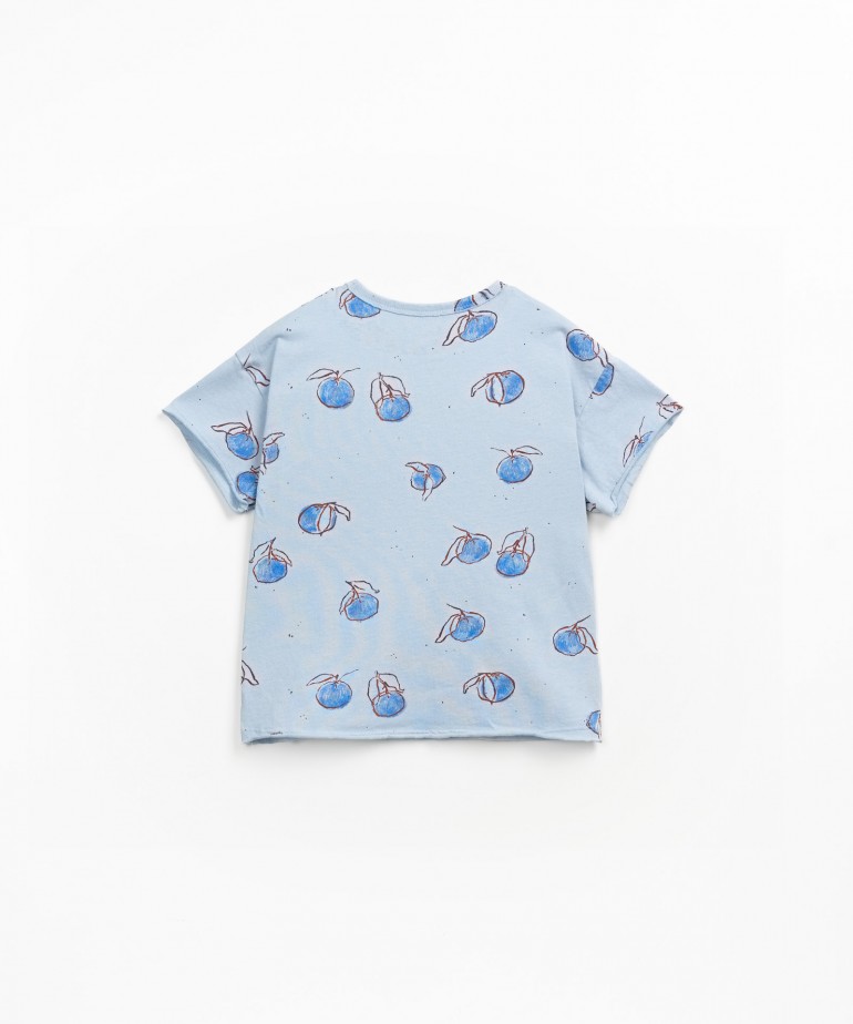 T-shirt in misto cotone biologico e cotone riciclato con stampa