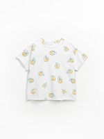 Camiseta mezcla de algodón orgánico y algodón reciclado con estampado Camiseta mezcla de algodón orgánico y algodón reciclado con estampado