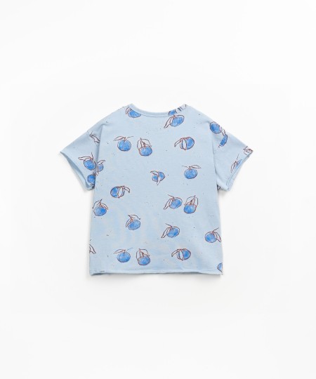 T-shirt mistura de algodão orgânico e algodão reciclado com estampado