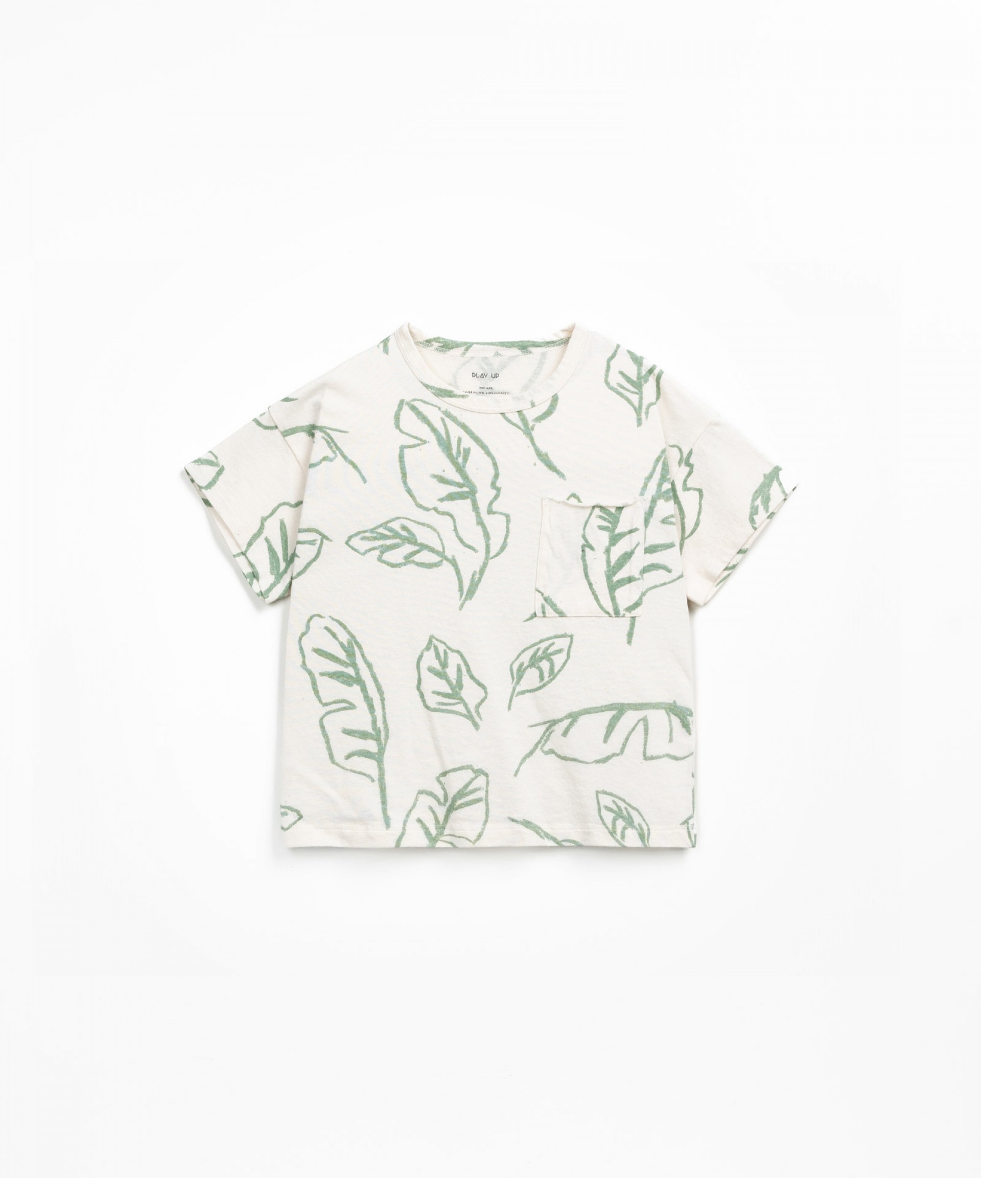Camiseta de punto con fibras naturales y fibras recicladas