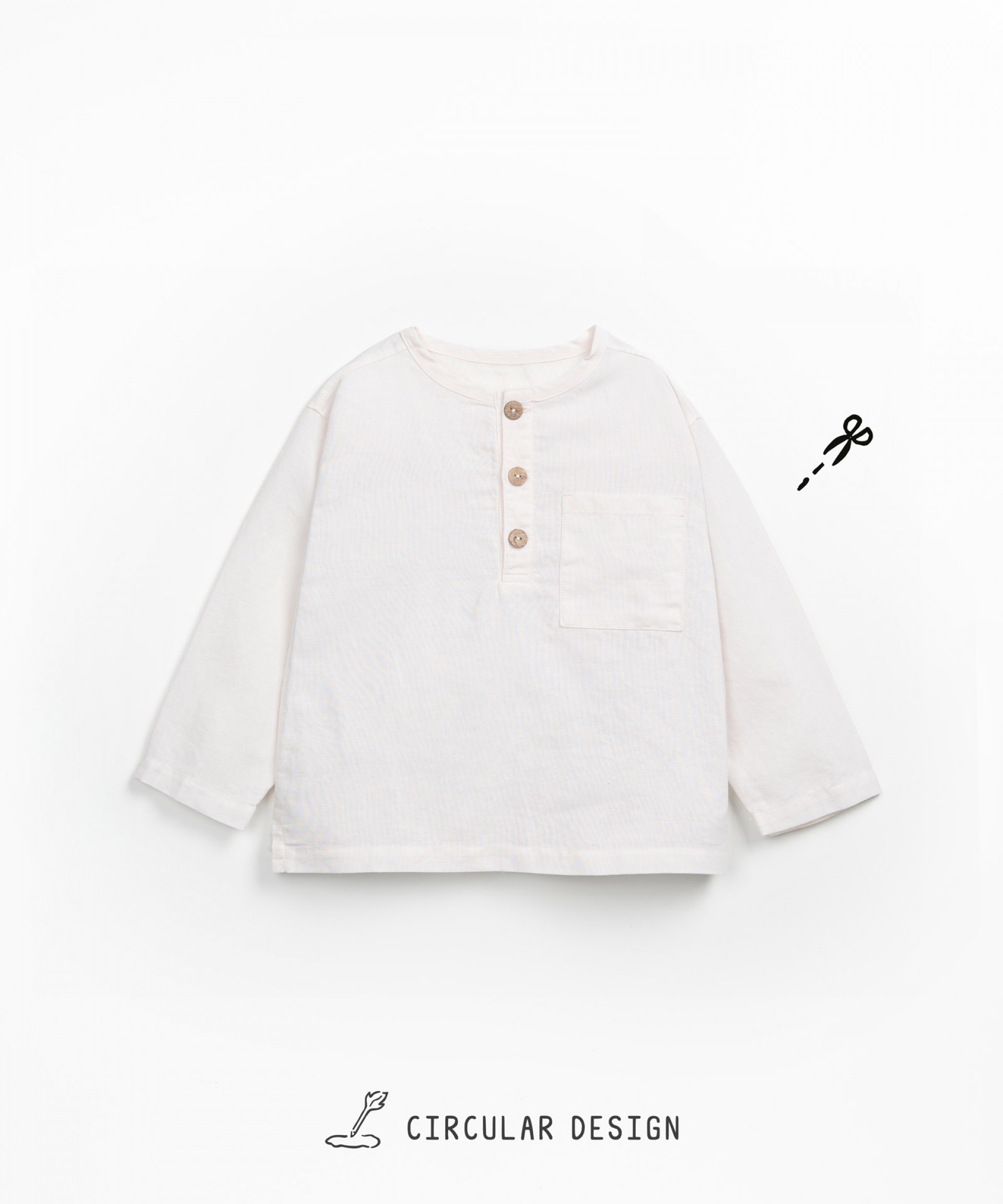 Camisa de tejido en lino y algodn orgnico