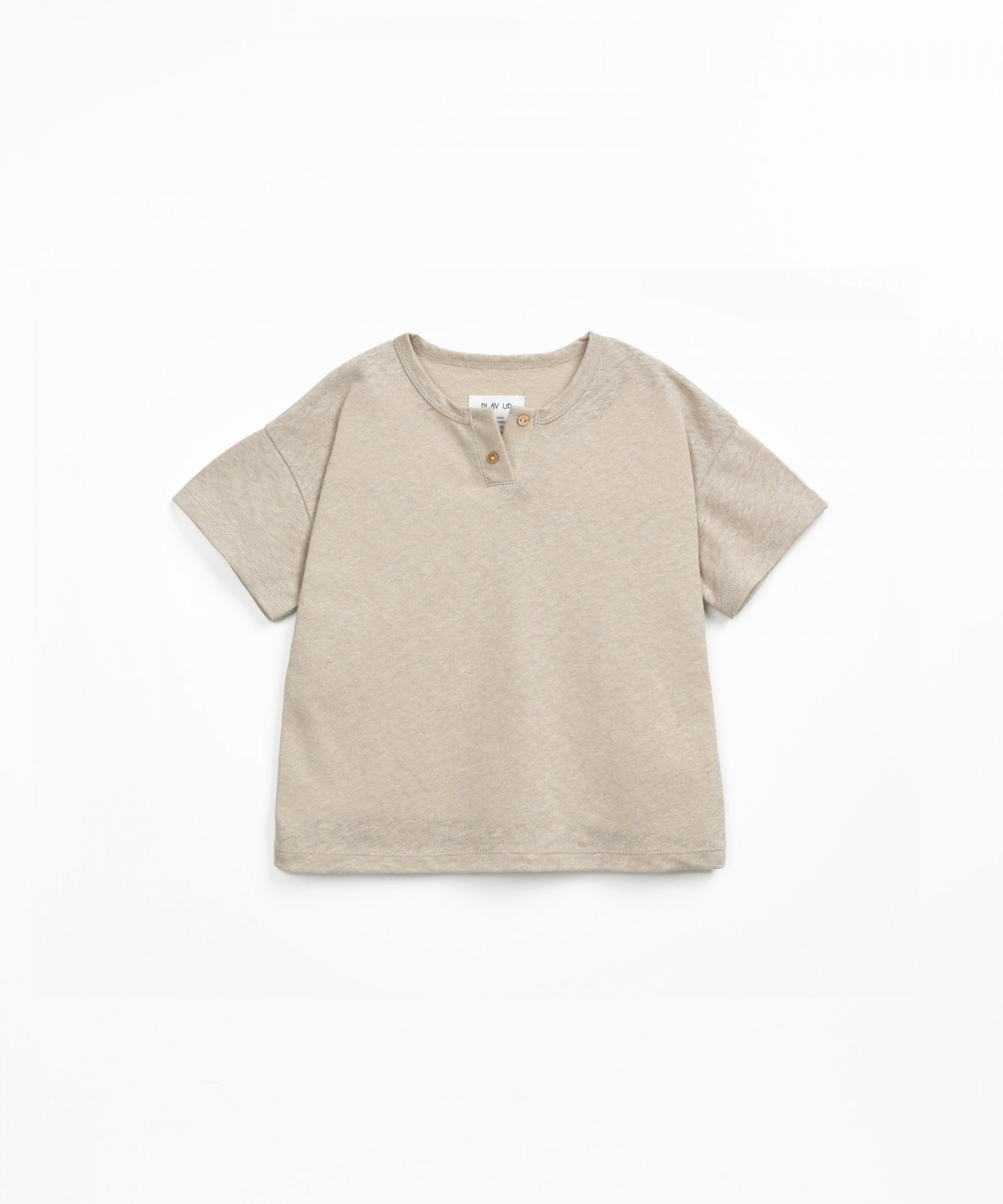 Jersey t-shirt with coconut buttons