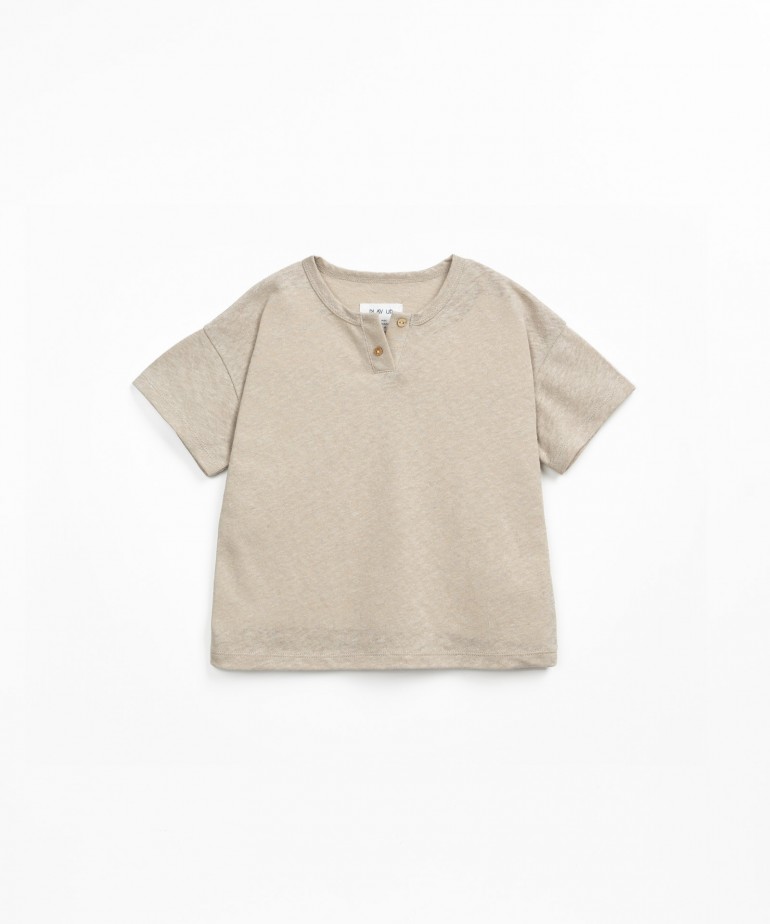 Linen and organic cotton T-shirt