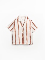 Fabric shirt with striped print
