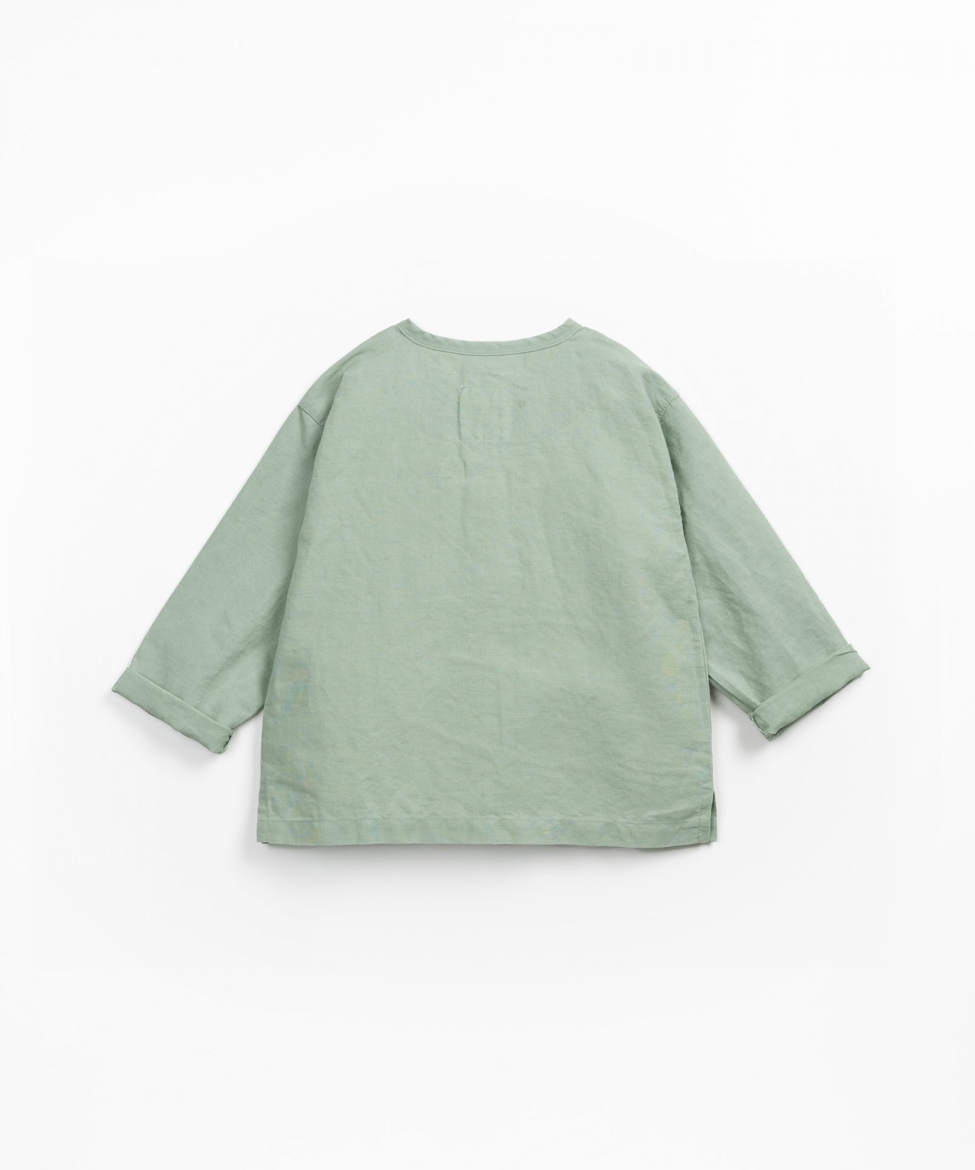 Camisa de tejido en lino y algodn orgnico