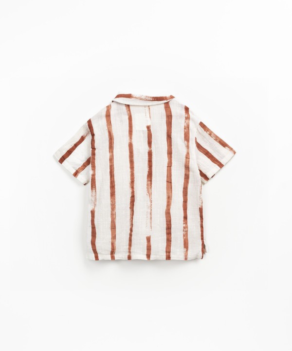 Fabric shirt with striped print