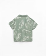 Shirt with leaf print