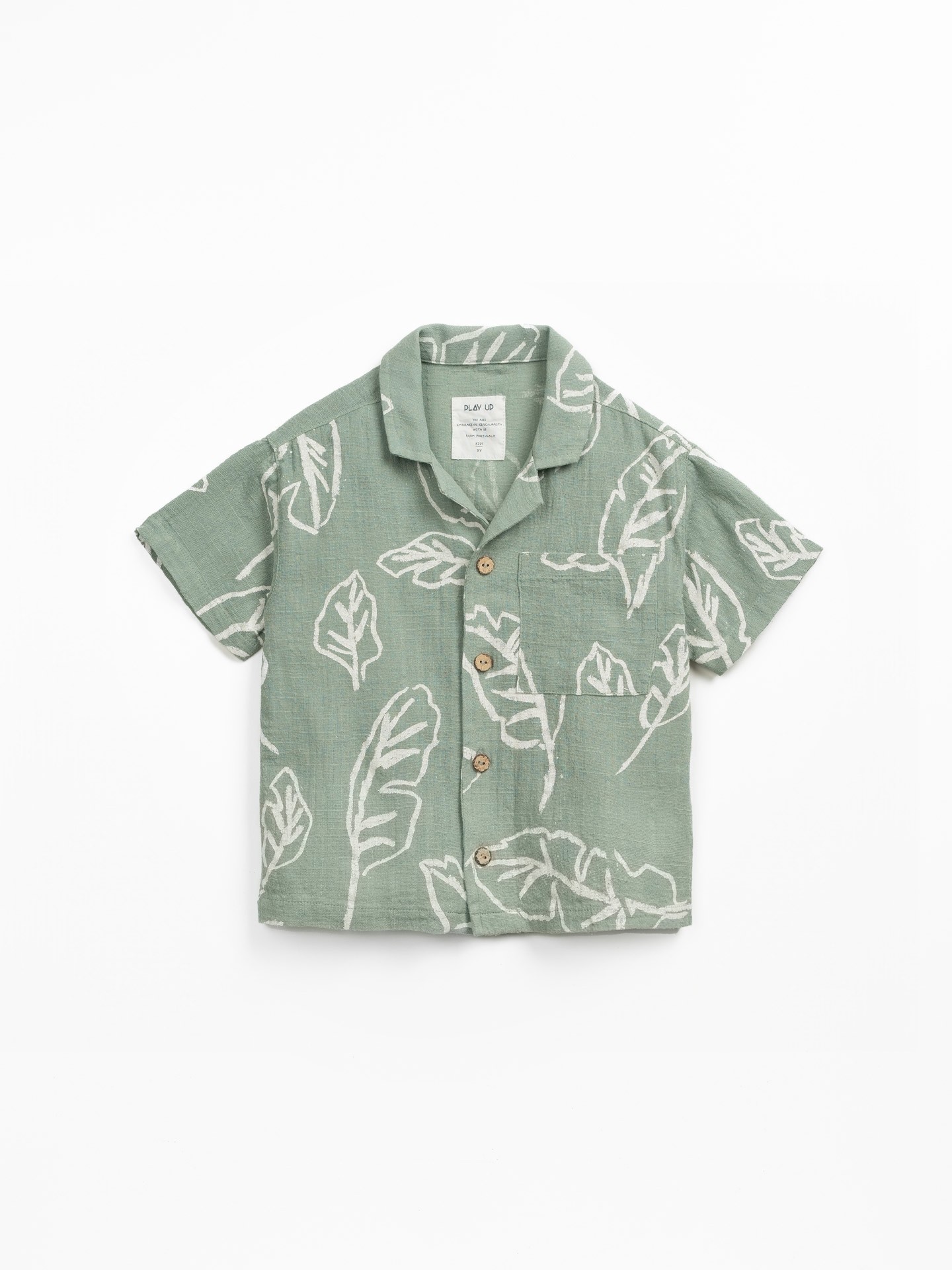 Camisa de tejido de algodón orgánico con estampado