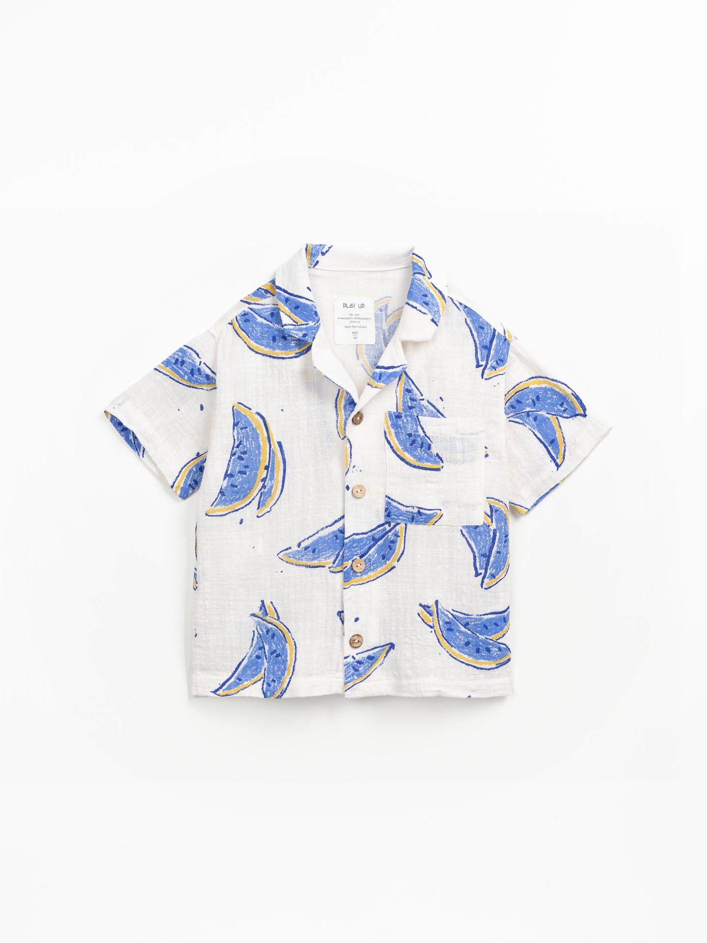 Camisa de tejido de algodón orgánico con estampado