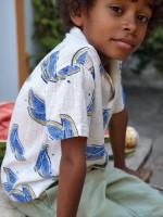 Camicia in tessuto di cotone biologico con stampa