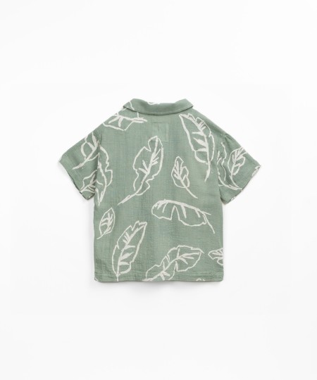 Camicia in tessuto di cotone biologico con stampa