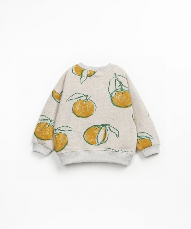 Felpa in misto cotone con fibre riciclate