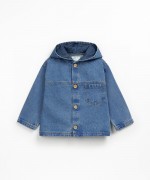 Denim jacket in organic cotton with pocket