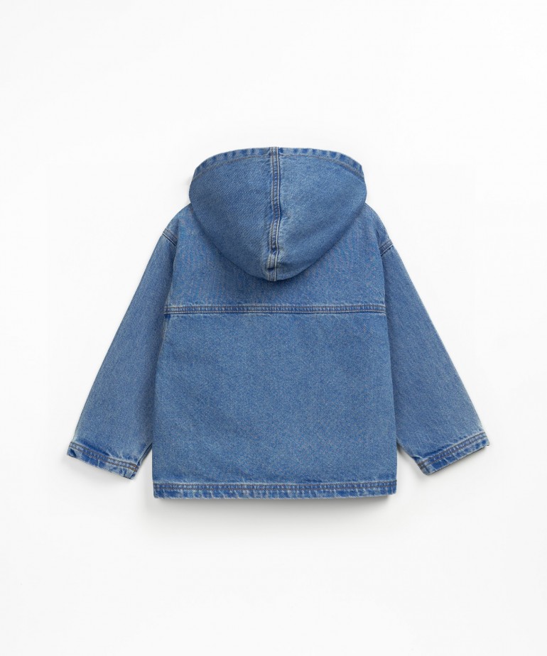 Giacca di jeans con cappuccio