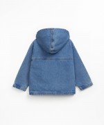 Denim jacket in organic cotton with pocket