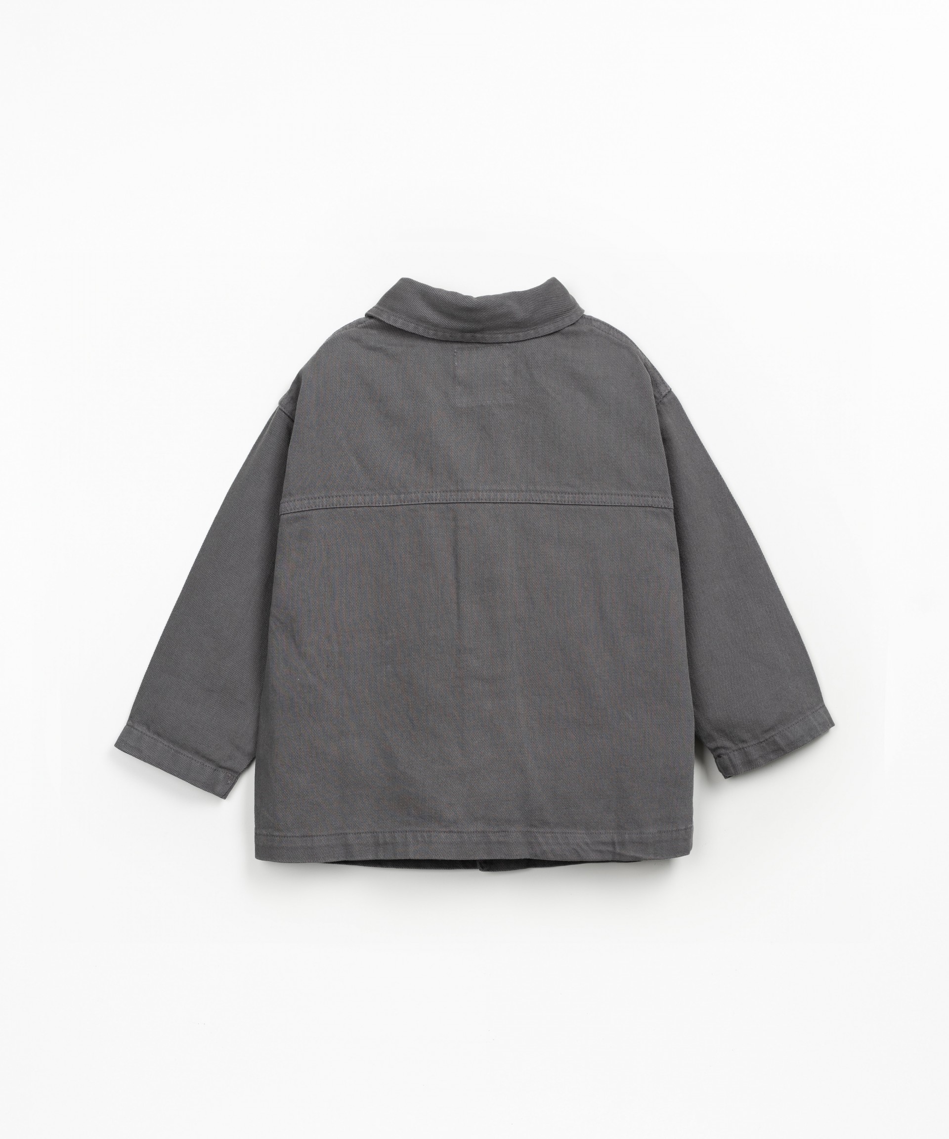 Cotton twill jacket with coconut buttons
