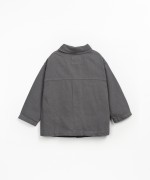 Cotton twill jacket with coconut buttons