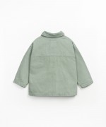 Chaqueta de sarga de algodn con botones de coco