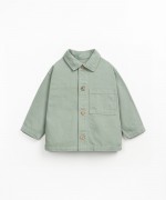 Chaqueta de sarga de algodn con botones de coco