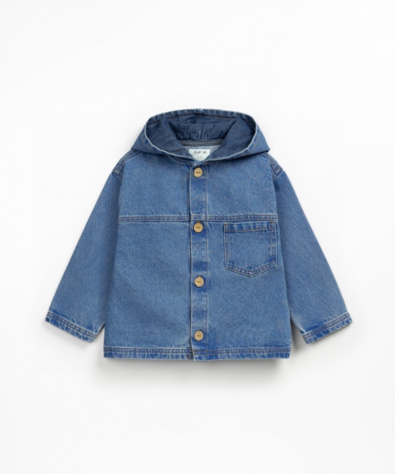 Hooded denim jacket