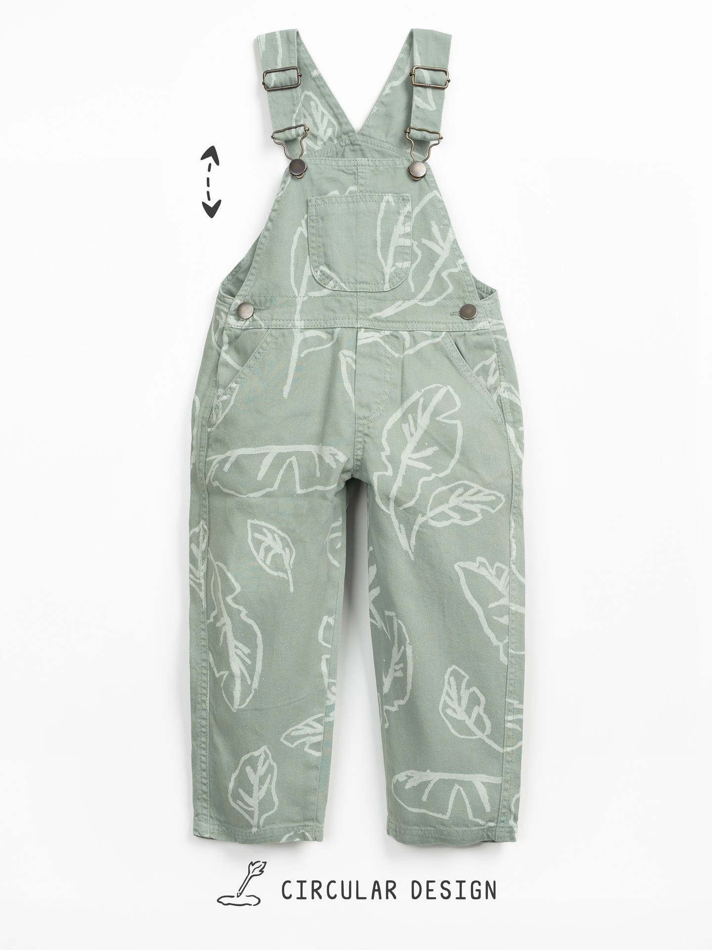 Tuta stampata con spalline regolabili