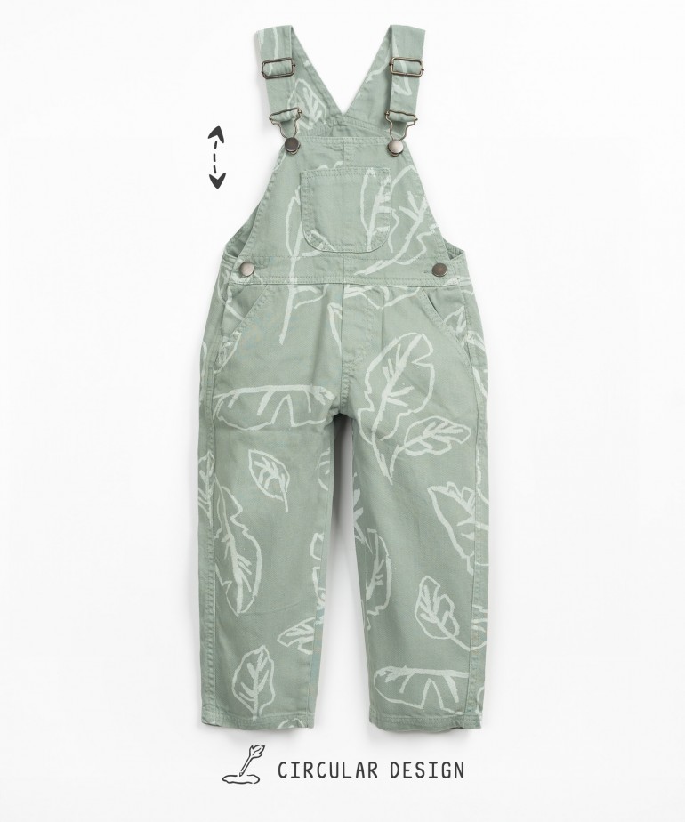 Printed jumpsuit with adjustable straps
