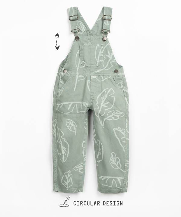 Tuta stampata con spalline regolabili