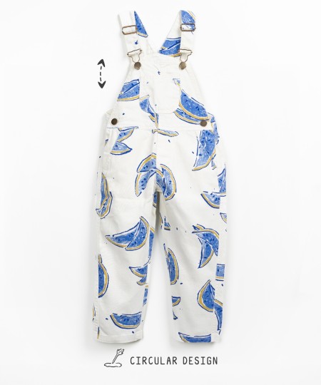 Tuta stampata con spalline regolabili